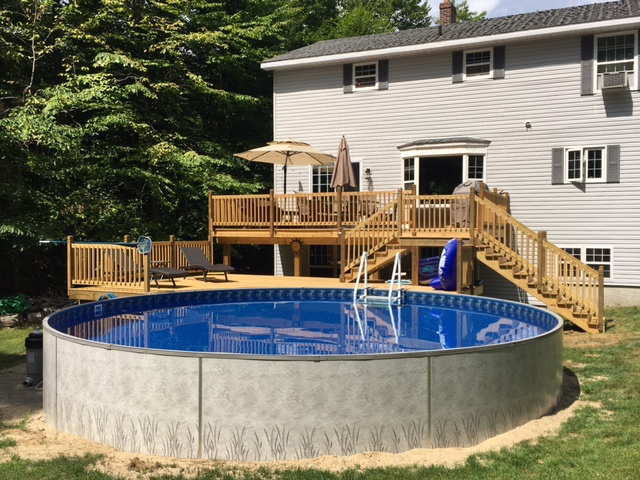 Swimming Pools And Hot Tubs Installed, Semi Inground Pool Maine