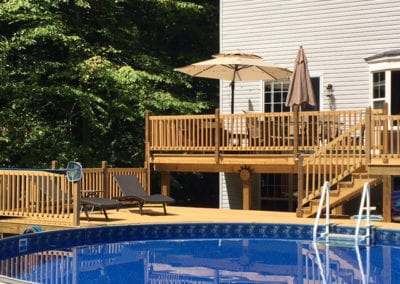 Wooden Deck & Pool